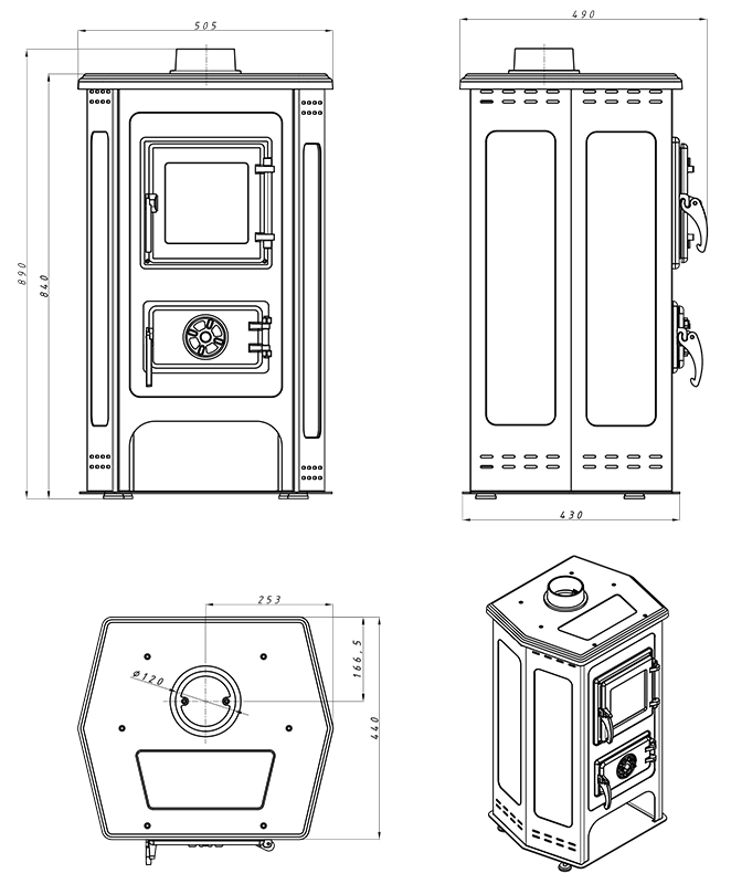 Kamin Ofen Bastian 6kW – Bild 3