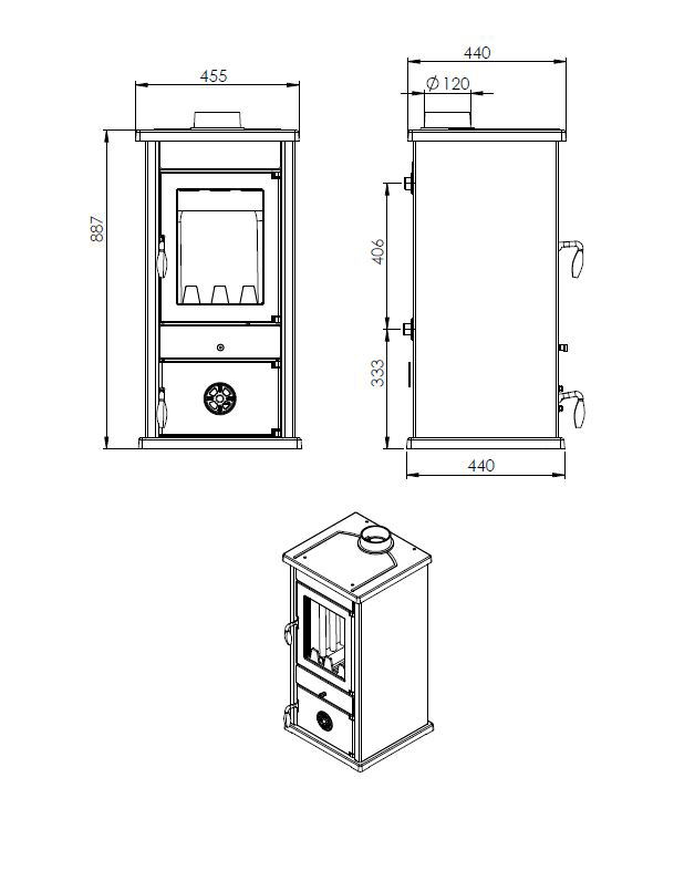 Kaminofen wasserführend Wodan 11kW – Bild 3