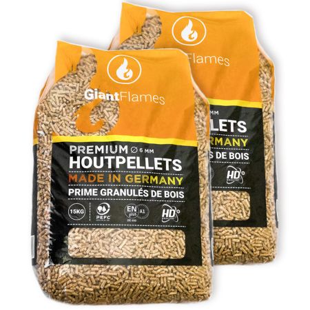 Palette Giant Flames Holzpellets 65 Säcke x 15 kg (975 kg) – Bild 3