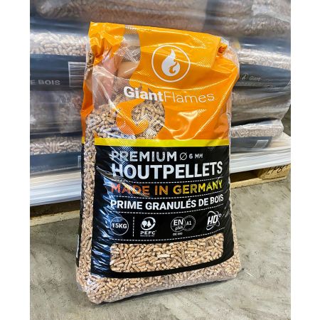 Palette Giant Flames Holzpellets 65 Säcke x 15 kg (975 kg) – Bild 5