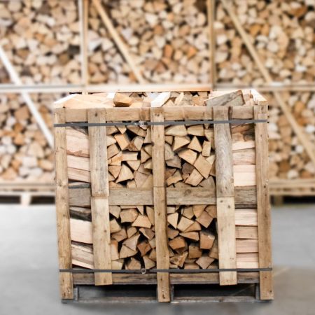 Halbe Palette kammergetrocknetes gespalten Buchen Brennholz 25 cm – Bild 3