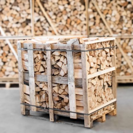 Halbe Palette kammergetrocknetes gespalten Buchen Brennholz 25 cm – Bild 5