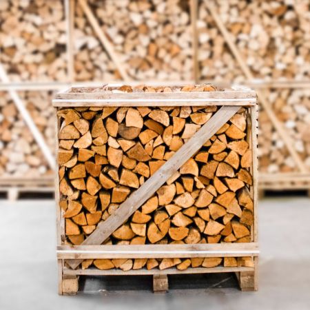 Halbe palette kammergetrocknetes gespalten Erle Brennholz 25cm – Bild 3