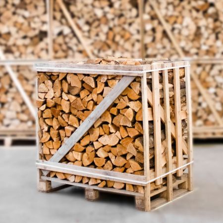 Halbe palette kammergetrocknetes gespalten Erle Brennholz 25cm – Bild 5