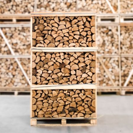 Palette kammergetrocknetes gespalten Buche Brennholz 33cm – Bild 3