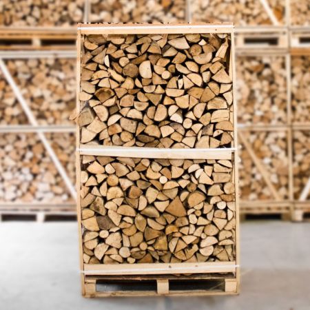 Palette kammergetrocknetes gespalten Esche Brennholz 25cm – Bild 3