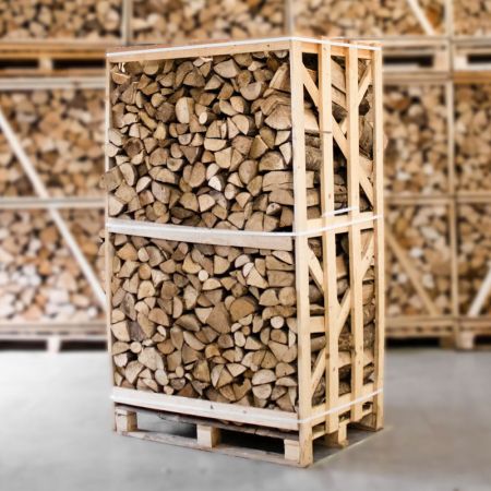 Palette kammergetrocknetes gespalten Esche Brennholz 25cm – Bild 5