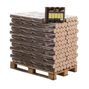 Runde Buche Brikettspallet 96 Packungen x 10 kg (960 kg)